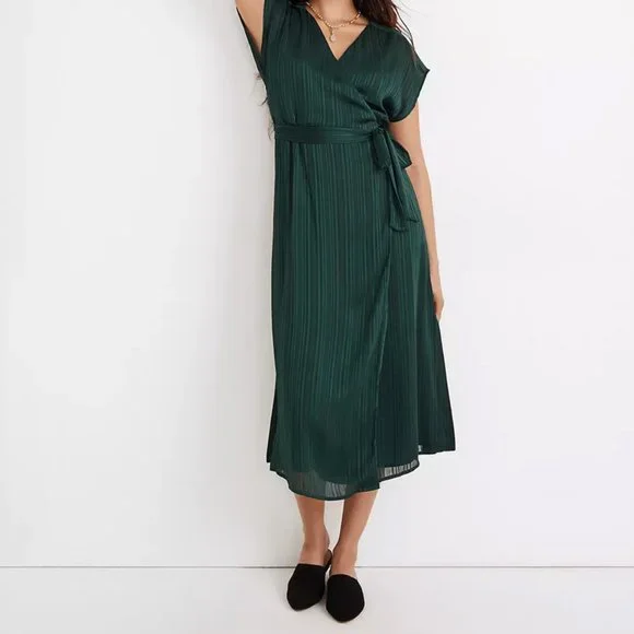 green emerald velvet dress Madewell Annamarie Mini Dress in Stripe Citrus Lime 00 at Amazon Women's  Clothing store